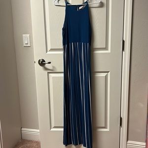 Long blue maxi dress